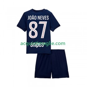 Divisa di Calcio Paris Saint Germain Joao Neves 87 Bambino Prima 2025/2026
